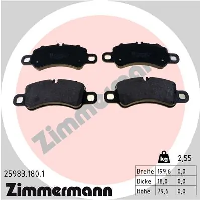 Brake Pad Set, disc brake 25983.180.1