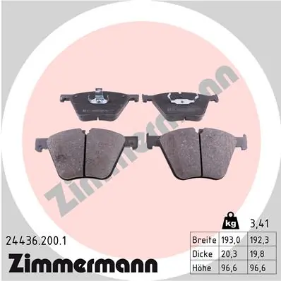 Brake Pad Set, disc brake 24436.200.1