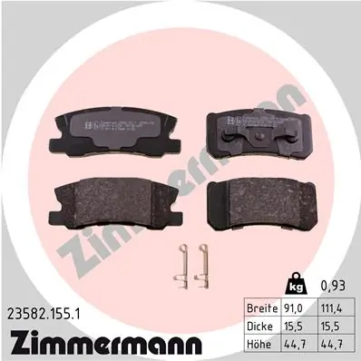 Brake Pad Set, disc brake 23582.155.1