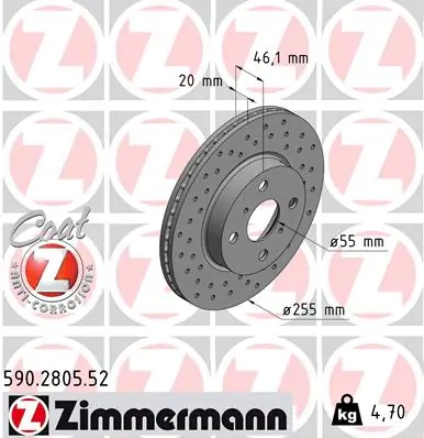 Brake Disc SPORT BRAKE DISC Z 590.2805.52