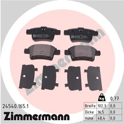 Brake Pad Set, disc brake 24540.165.1