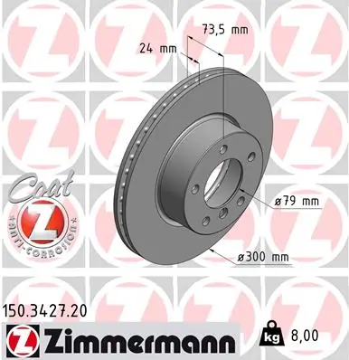 Brake Disc COAT Z 150.3427.20