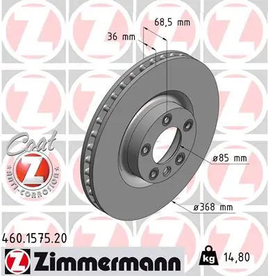 Brake Disc COAT Z 460.1575.20