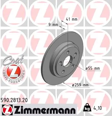 Brake Disc COAT Z 590.2813.20
