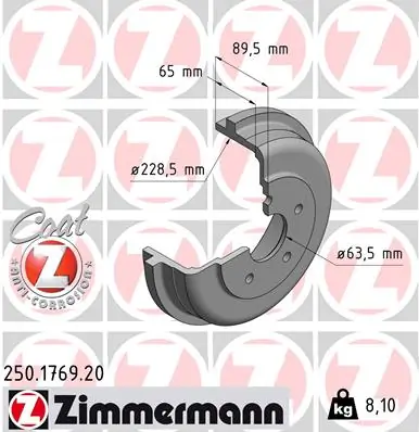 Brake Drum COAT Z 250.1769.20