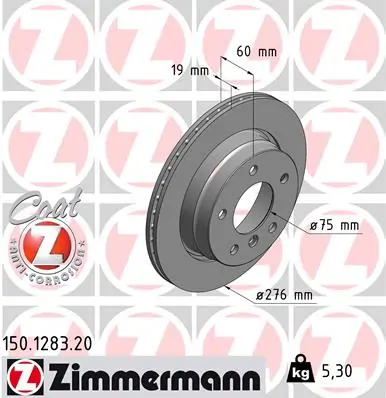 Brake Disc COAT Z 150.1283.20