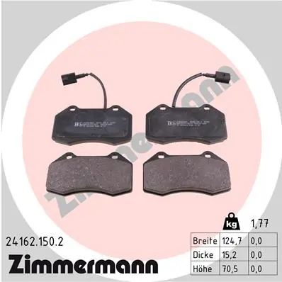 Brake Pad Set, disc brake 24162.150.2