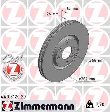 Brake Disc COAT Z 440.3120.20
