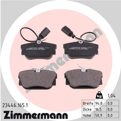 Brake Pad Set, disc brake 23446.165.1