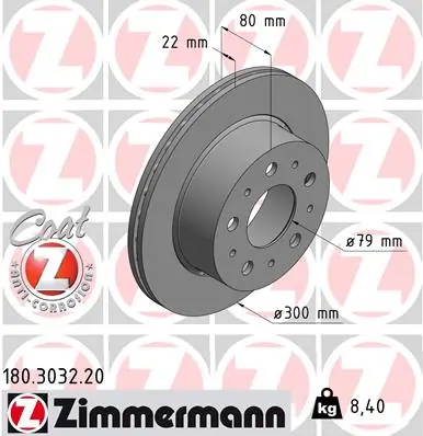 Brake Disc COAT Z 180.3032.20