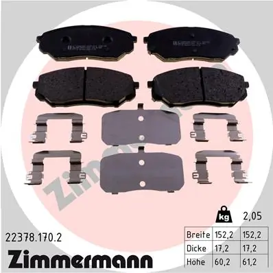 Brake Pad Set, disc brake 22378.170.2