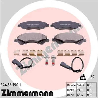 Brake Pad Set, disc brake 24485.190.1