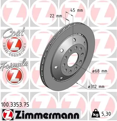 Brake Disc FORMULA Z BRAKE DISC 100.3353.75