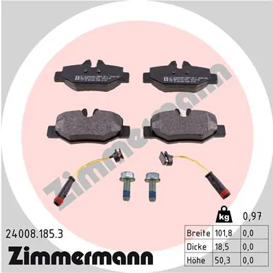 Brake Pad Set, disc brake 24008.185.3