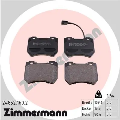 Brake Pad Set, disc brake 24852.160.2