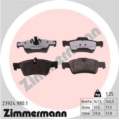 Brake Pad Set, disc brake rd:z 23924.980.1