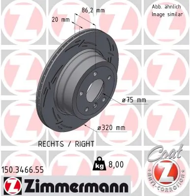 Brake Disc BLACK Z 150.3466.55