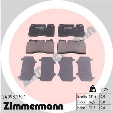 Brake Pad Set, disc brake 24098.170.1