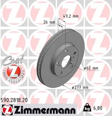 Brake Disc COAT Z 590.2818.20