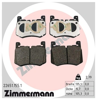 Brake Pad Set, disc brake 22651.155.1