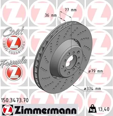 Brake Disc FORMULA Z BRAKE DISC 150.3473.70