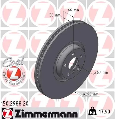 Brake Disc COAT Z 150.2988.20