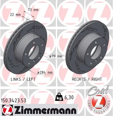 Brake Disc BLACK Z 150.3423.53