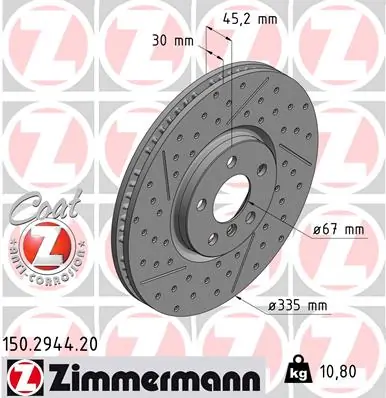 Brake Disc COAT Z 150.2944.20