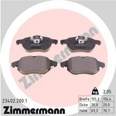 Brake Pad Set, disc brake 23402.200.1