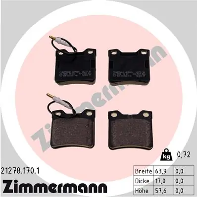 Brake Pad Set, disc brake 21278.170.1