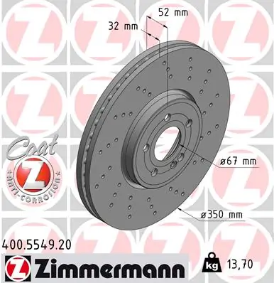 Brake Disc COAT Z 400.5549.20