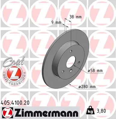 Brake Disc COAT Z 405.4100.20