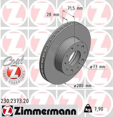 Brake Disc COAT Z 230.2373.20