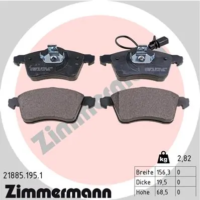 Brake Pad Set, disc brake 21885.195.1