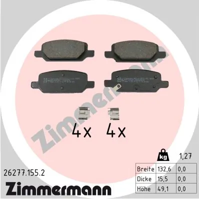 Brake Pad Set, disc brake 26277.155.2