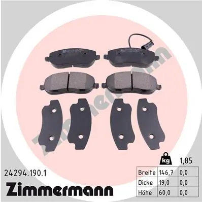 Brake Pad Set, disc brake 24294.190.1