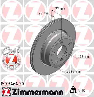 Brake Disc COAT Z 150.3464.20