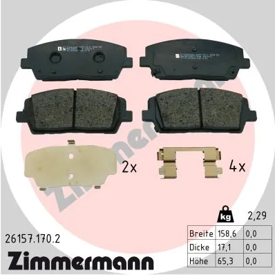 Brake Pad Set, disc brake 26157.170.2