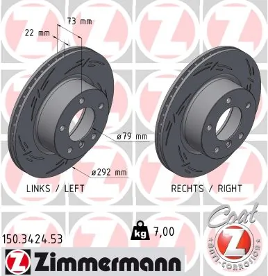 Brake Disc BLACK Z 150.3424.53
