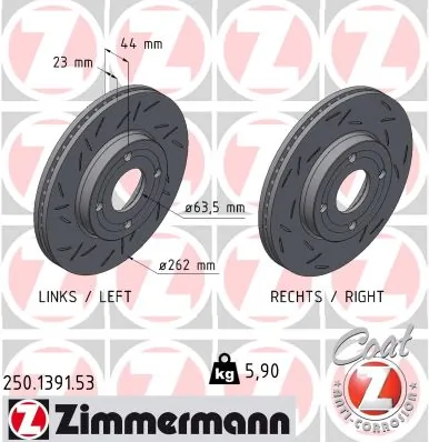 Brake Disc BLACK Z 250.1391.53
