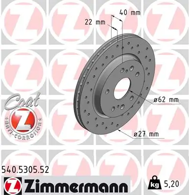 Brake Disc SPORT BRAKE DISC Z 540.5305.52