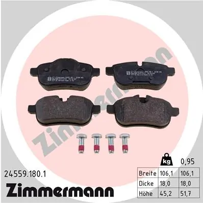 Brake Pad Set, disc brake 24559.180.1