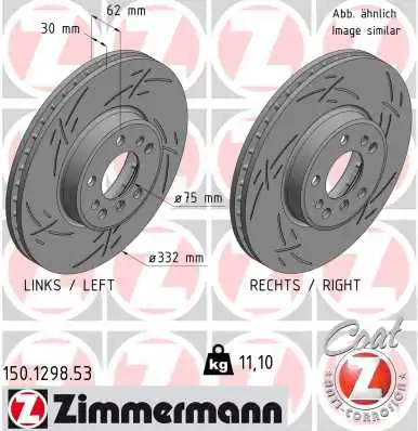 Brake Disc BLACK Z 150.1298.53