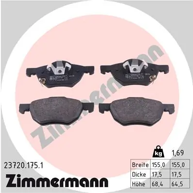 Brake Pad Set, disc brake 23720.175.1