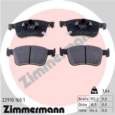 Brake Pad Set, disc brake 22910.160.1