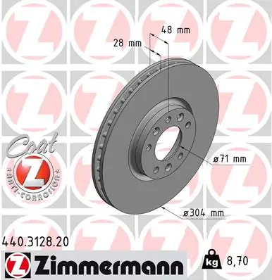 Brake Disc COAT Z 440.3128.20
