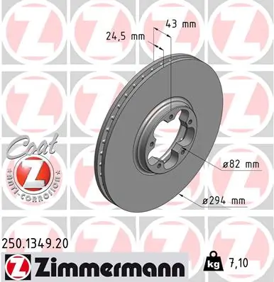 Brake Disc COAT Z 250.1349.20