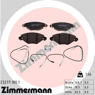 Brake Pad Set, disc brake 23277.180.1