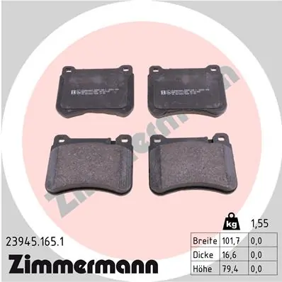 Brake Pad Set, disc brake 23945.165.1