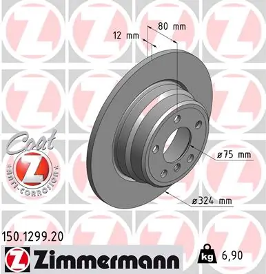 Brake Disc COAT Z 150.1299.20